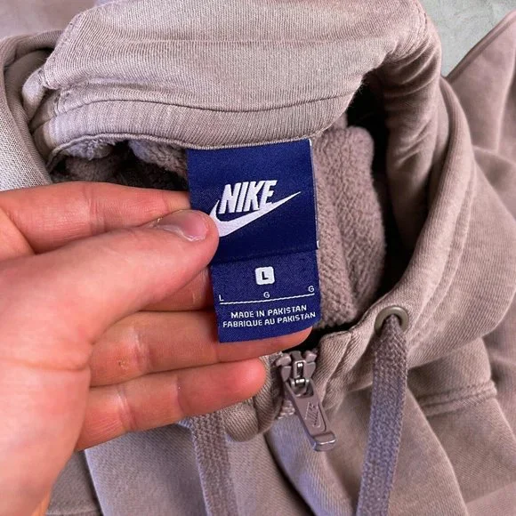 Nike Hoodie Light Brown Zip Up Mens Large - Picture 5 of 5